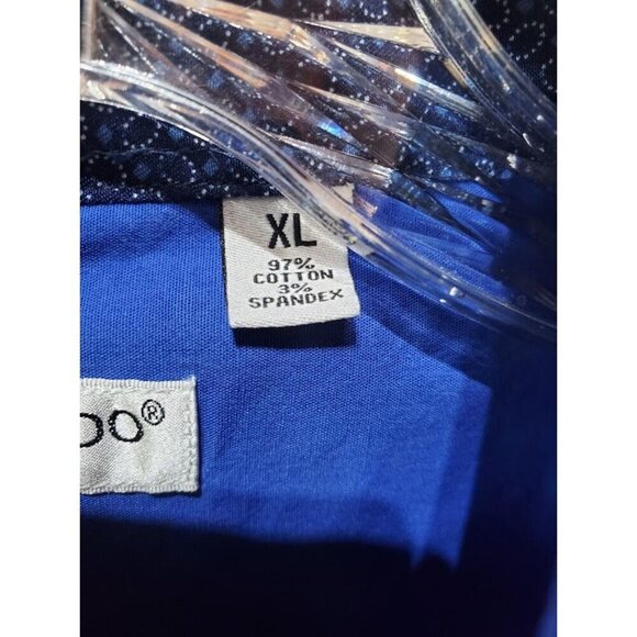 Alex Vando Mens XL Button-Down Dress Shirt Blue 97% Cotton 3% Spandex - Picture 5 of 5